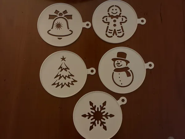 Pochoirs café de Noël - Cappuccino