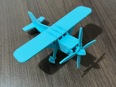 Monoplane Light Aircraft Snap-Fit Assembly Toy