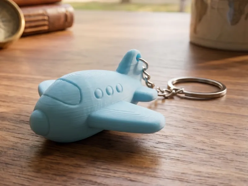 Chubby Kawaii Airplane Keychain / Figurine