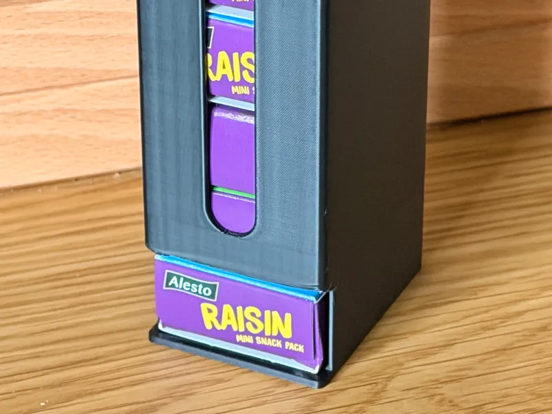 Mini Raisin Box Dispenser - Top-Load FIFO Tower