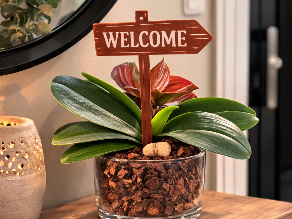 WELCOME Plant Topper Sign