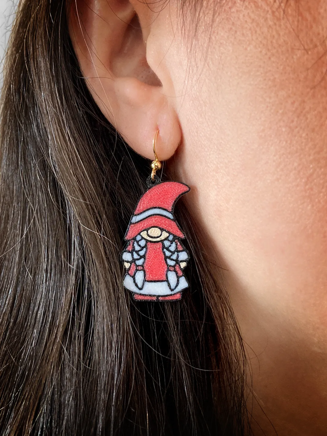 Elf (women) earring for Christmas (complete) view 2