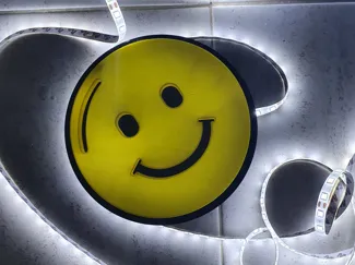 Happy emoji lamp