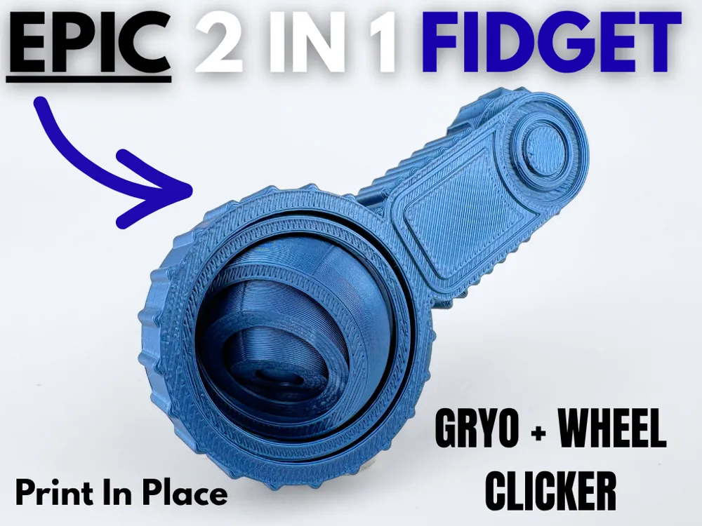 Objeto manipulable: Gyro + Wheel Clicker (Fidget). Referencia del modelo original.
