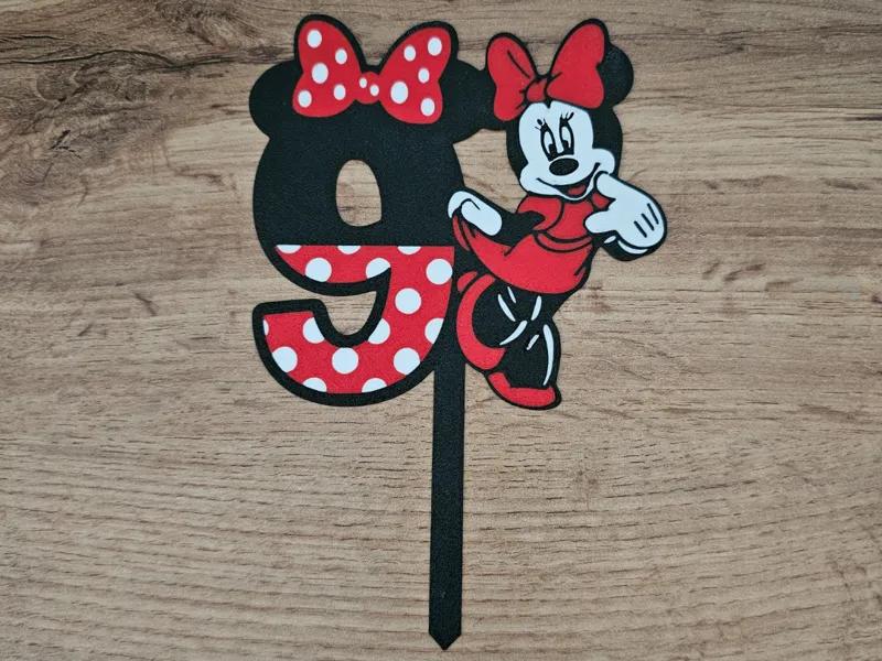 Minnie 9 birthday cake topperr