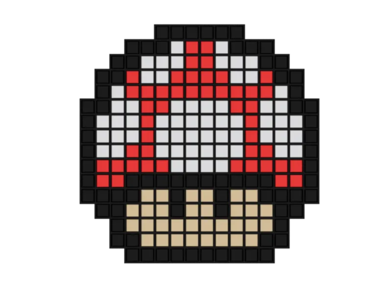 Mario Mushroom Pixel Puzzle