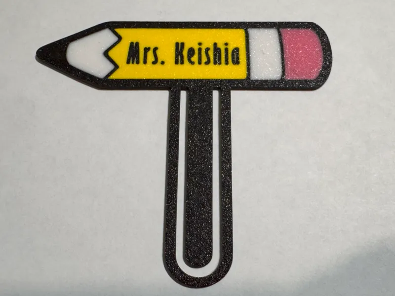 Pencil Bookmark W/Name 