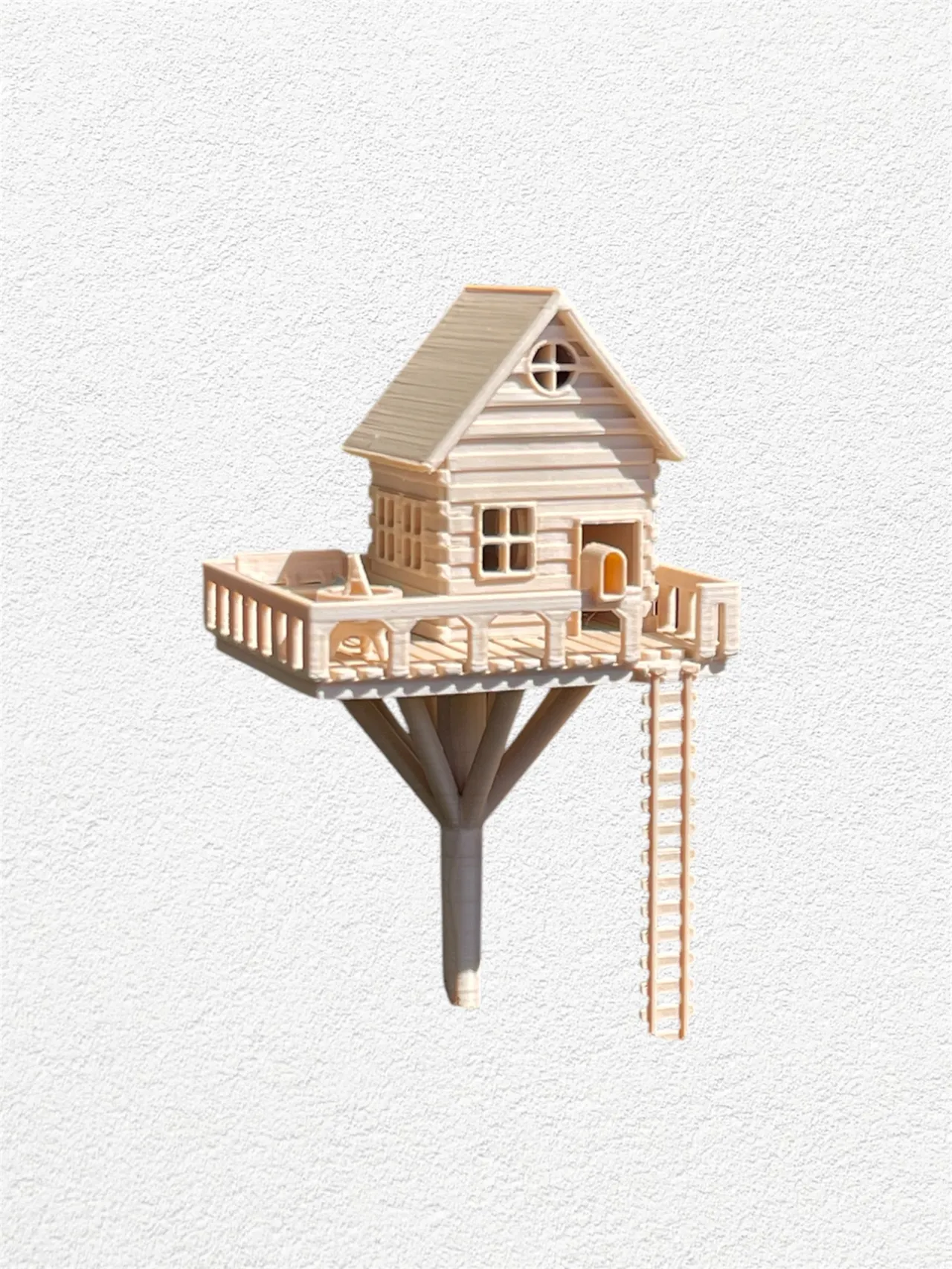 Mini Baumhaus mit Leiter für Blumentopf view 3
