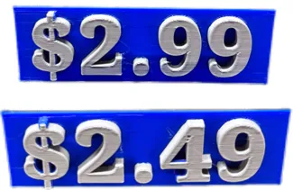 Compact Price Display Plaques