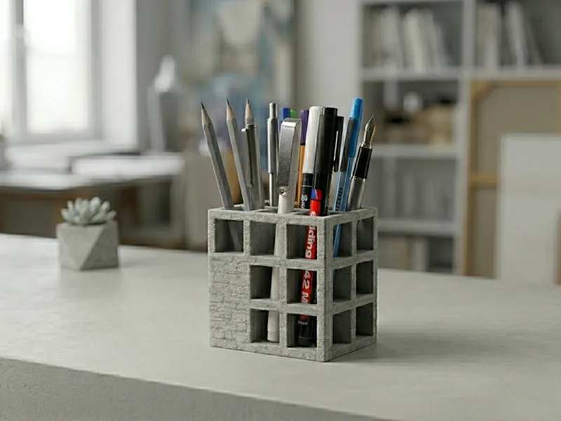 QUADRUM - Brutalist Desk Organizer