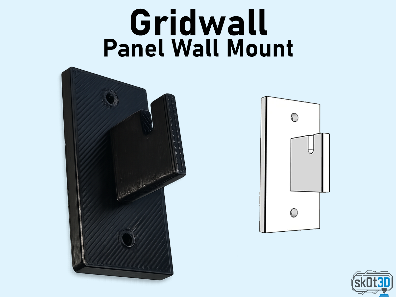 Miniatura 1 do modelo 3D Gridwall Panel Wall Mount