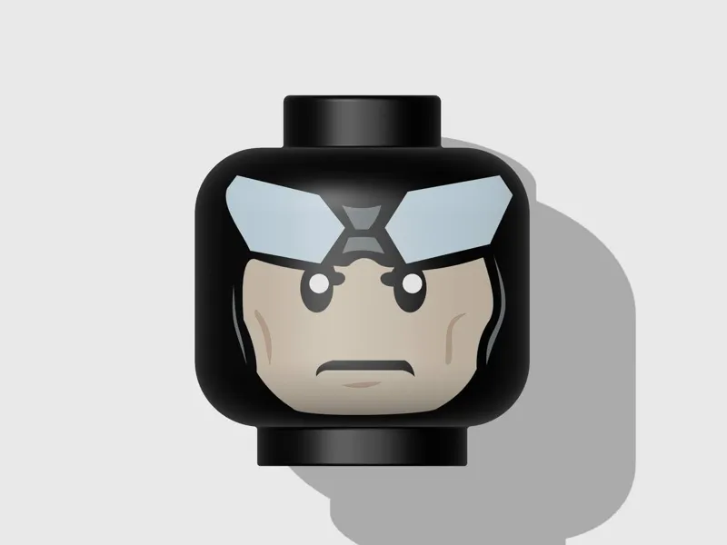 Mega Minifigure Head Batman Angry Face