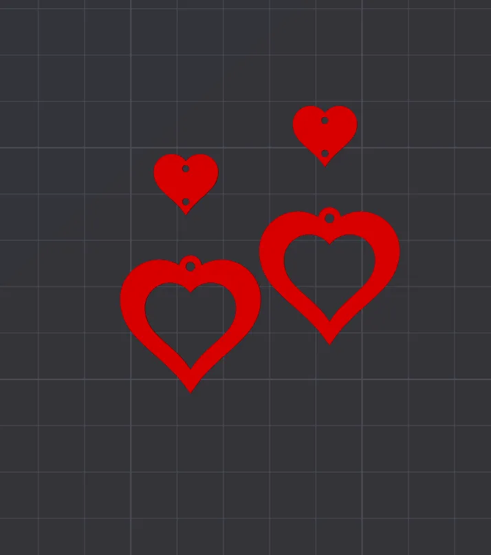Double Heart Earrings view 2