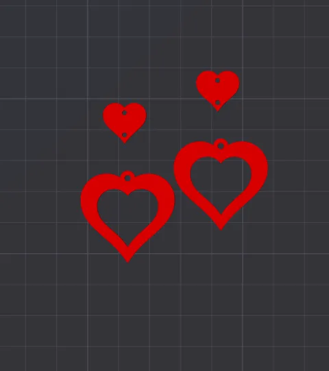 Double Heart Earrings view 2