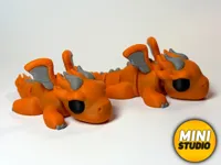 Flexi Flame Dragon Keychain