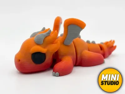Flexi Flame Dragon + Keychain Version