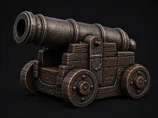 Pirate Ship Cannon 32mm DnD Terrain