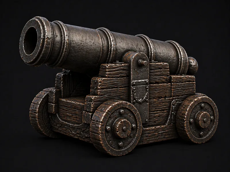 Pirate Ship Cannon 32mm DnD Terrain