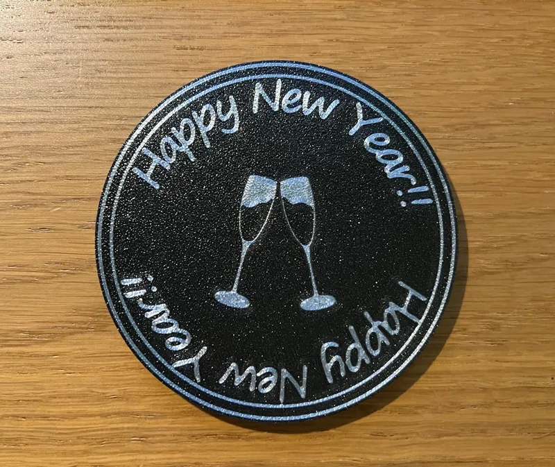 Happy New Year coaster