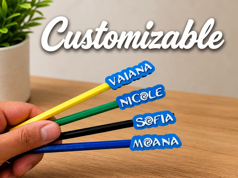Oceania Customizable Pencil Topper Moana Font