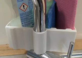 backplate for kitchen faucet organizer