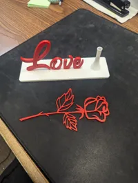 Présentoir Saint-Valentin avec rose — photo 3