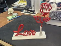 Présentoir Saint-Valentin avec rose — photo 1