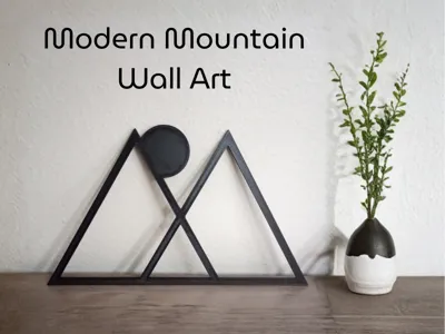 Modern Mountain Wall Art - No AMS - Simple Design!