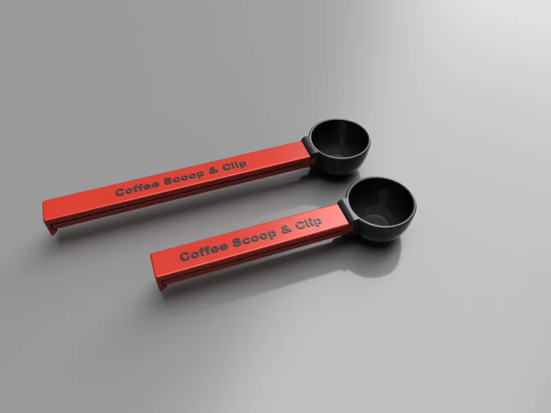 2-part Coffee Scoop / Measure & Clip / Clamp