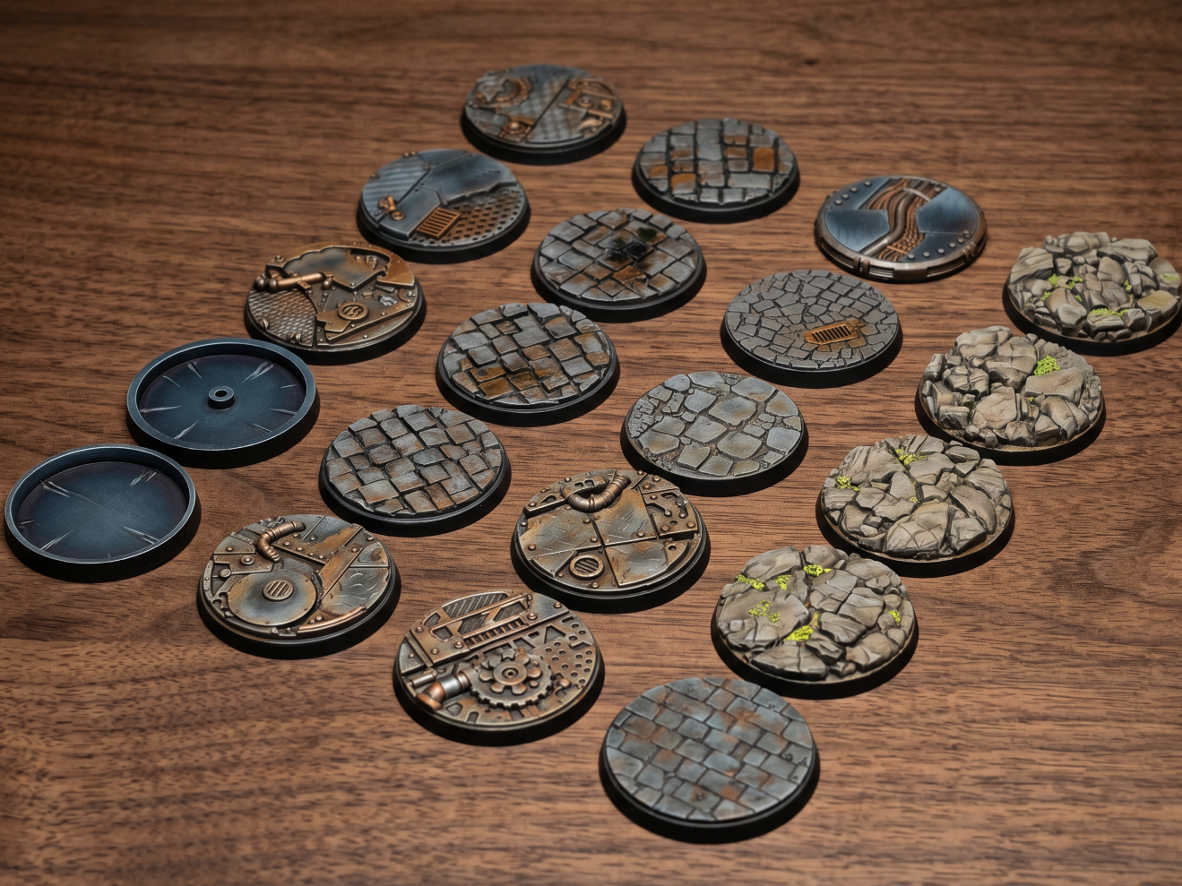 Grimdark Wargaming Bases Pack 18+2 MultiStyle