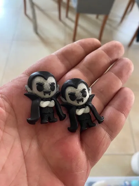 Cute Vampire Earrings - Easy 2 Color Print view 4