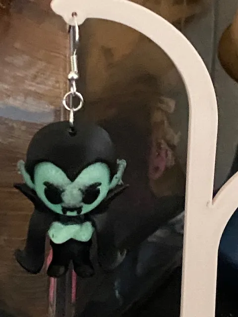 Cute Vampire Earrings - Easy 2 Color Print view 2