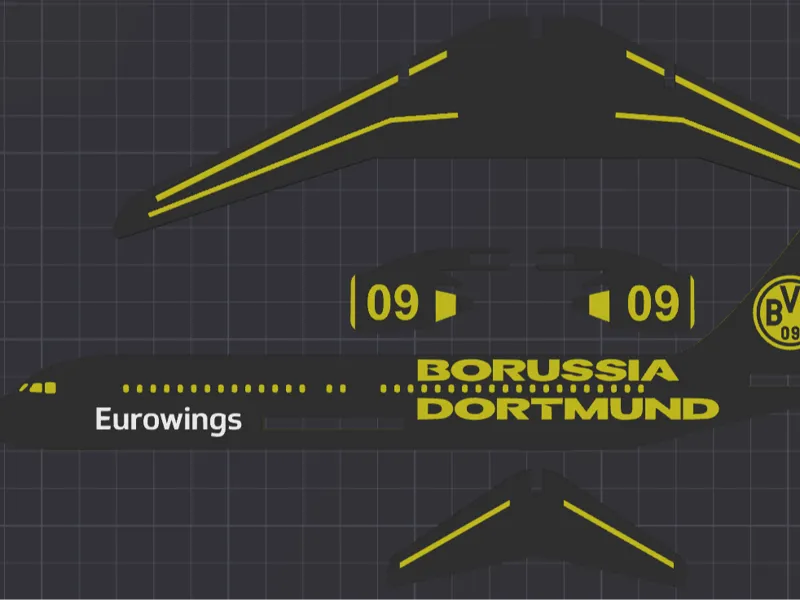 Borussia Dortmund A320 Steckmodell