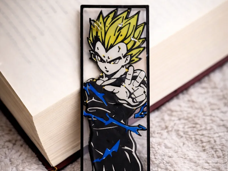 Vegeta Dragon Ball Framed Bookmark