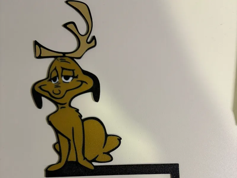 Max Grinch dog decoration door corner
