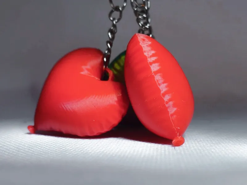 Mini heart balloon keychain