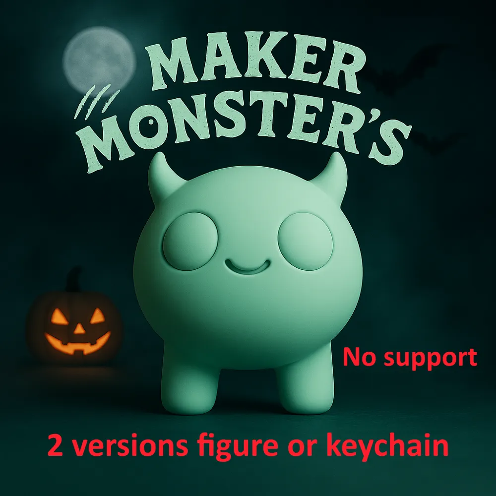 Maker Monster (N.º 1) 2 versiones figura o llavero - Modelo de ...