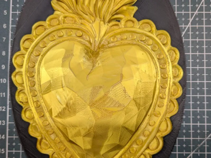 Cuore Sacro bicolor ovale - sacred heart