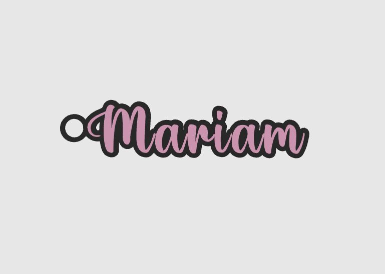 Miniatura 1029 do modelo 3D Name keychain +1200