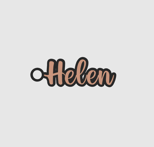 Miniatura 1042 do modelo 3D Name keychain +1200