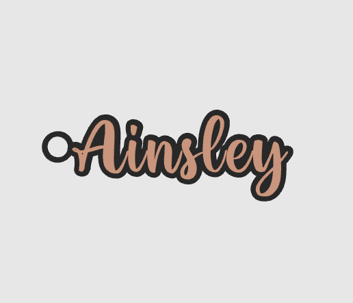 Miniatura 1047 do modelo 3D Name keychain +1200