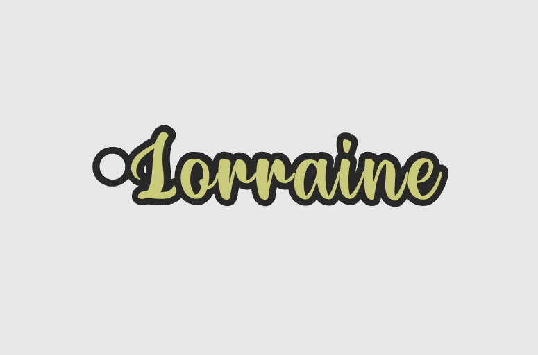 Miniatura 1061 do modelo 3D Name keychain +1200