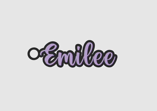 Miniatura 1069 do modelo 3D Name keychain +1200