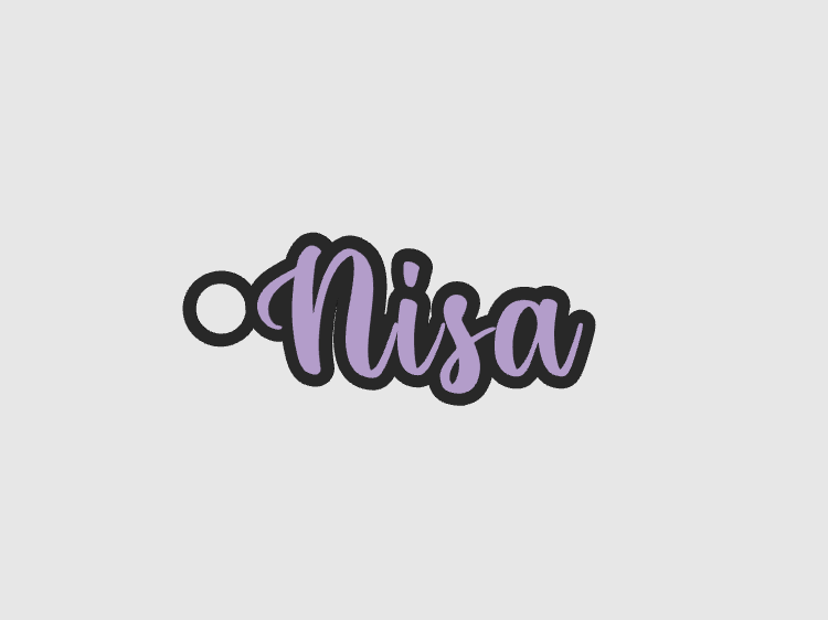 Miniatura 1074 do modelo 3D Name keychain +1200