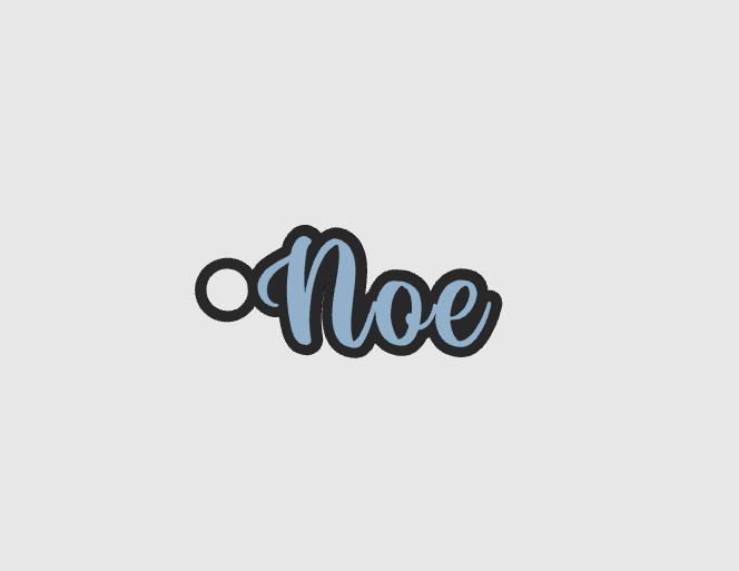 Miniatura 1084 do modelo 3D Name keychain +1200