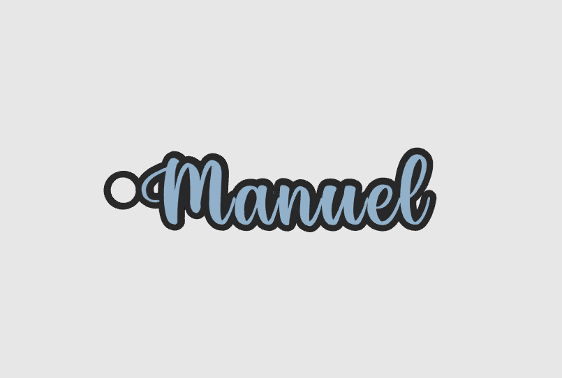 Miniatura 1085 do modelo 3D Name keychain +1200