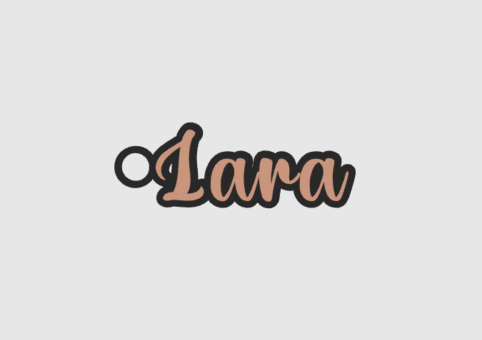 Miniatura 1092 do modelo 3D Name keychain +1200