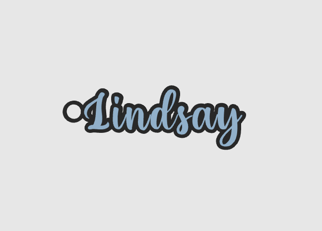Miniatura 1105 do modelo 3D Name keychain +1200