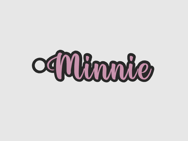 Miniatura 1110 do modelo 3D Name keychain +1200