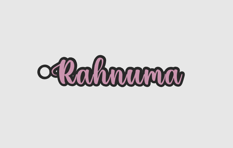 Miniatura 1114 do modelo 3D Name keychain +1200